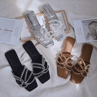 Dép Lê Nữ Quai Đá Mũi Vuông Mieo Shoes D2461 D2462 D2463
