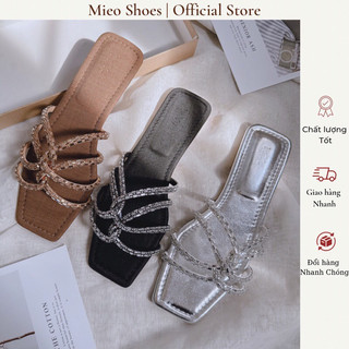 Dép Lê Nữ Quai Đá Mũi Vuông Mieo Shoes D2461 D2462 D2463