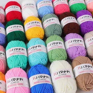 Len cuộn nhỏ 25 gram,len bông sữa Hàn Quốc.-full màu -cuộn nhỏ dành cho người mới