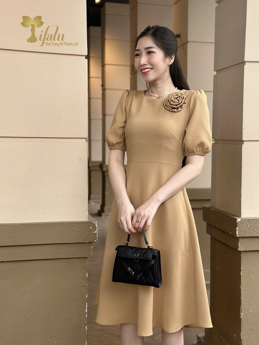 Ảnh Váy nữ đầm thiết kế TIFALU dáng xòe trẻ trung - ZOL409DA 2