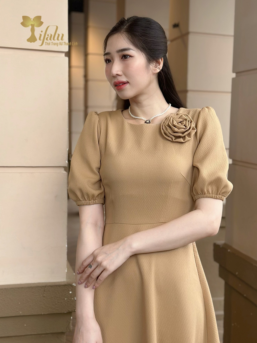 Ảnh Váy nữ đầm thiết kế TIFALU dáng xòe trẻ trung - ZOL409DA 4