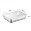 Hộp đựng thực phẩm hình chữ nhật, chất liệu inox304, có nắp đậy - đa năng, tiện dụng, siêu bền