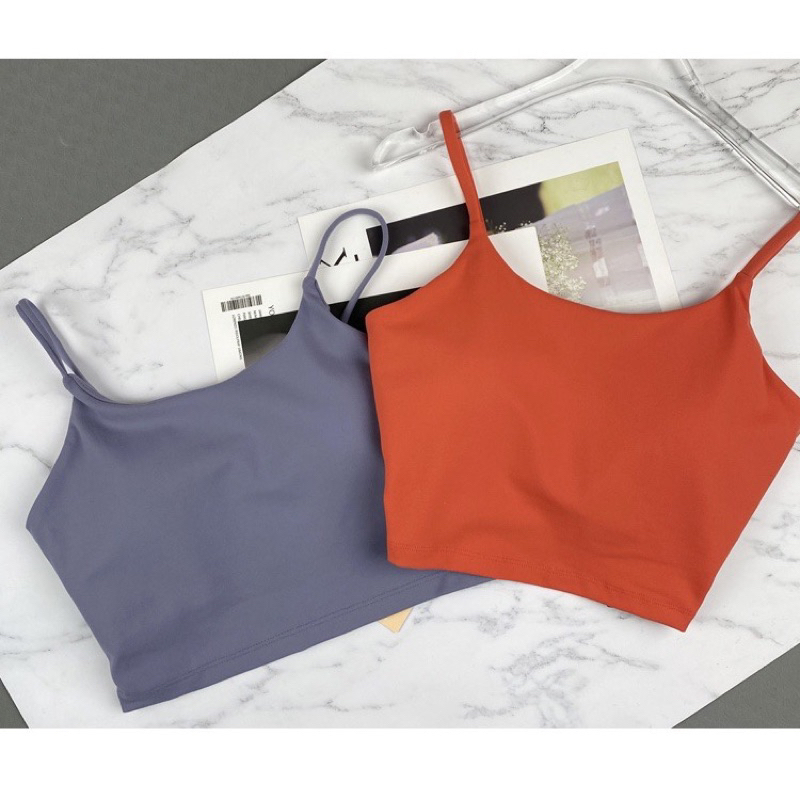 Áo ngực thể thao Fit Her dây mảnh cho nữ có đệm nâng ngực, chống sốc, chống xệ
