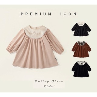 𝐀𝐩𝐫𝐢𝐥 𝐛𝐞́𝐛𝐞́ - Premium icon Váy babydoll đen cao cấp cho bé gái đơn giản dễ thương mùa xuân thu
