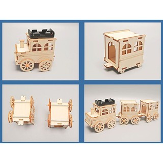 Stem Steam Đồ Chơi Khoa Học Bộ Lắp Ghép Đoàn Tàu Bằng Gỗ Theo Phương Pháp Giáo Dục đồ chơi trí tuệ đồ chơi ô tô