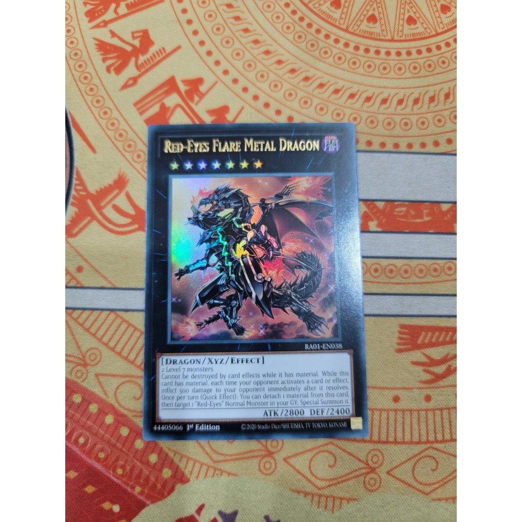 Red Eyes Flare Metal Dragon (PCR) - RA01-EN038 - Rara Prismatica Collezionista - 1st Edition