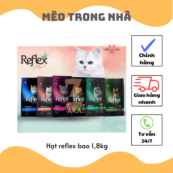 Hạt Reflex Plus - Thức Ăn Cao Cấp Cho Mèo Lớn, Mèo Con (tặng kèm súp ...