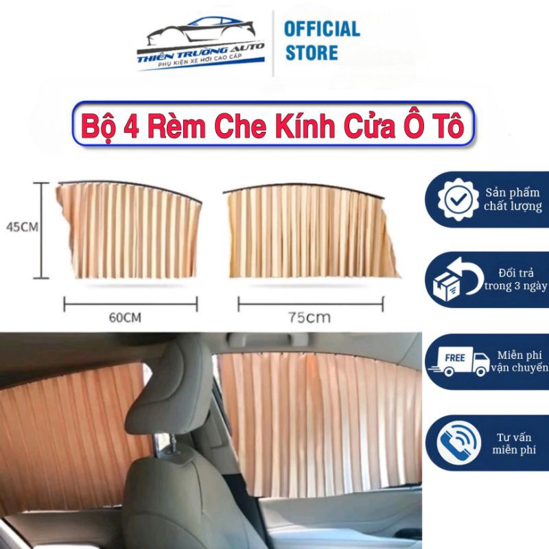 Bộ 4 Rèm Che Kính Cửa Ô Tô, Xe Hơi Chất Liệu Vải Cao Cấp Ray Hít Nam ...