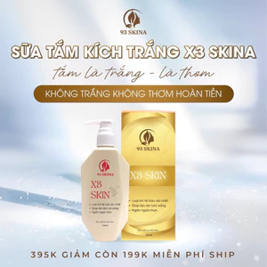 Sữa tắm trắng da hương nước hoa X3 Skin,dưỡng da dữ ẩm ,loại bỏ tế bào chết ,giúp da mềm mịn 93Skina
