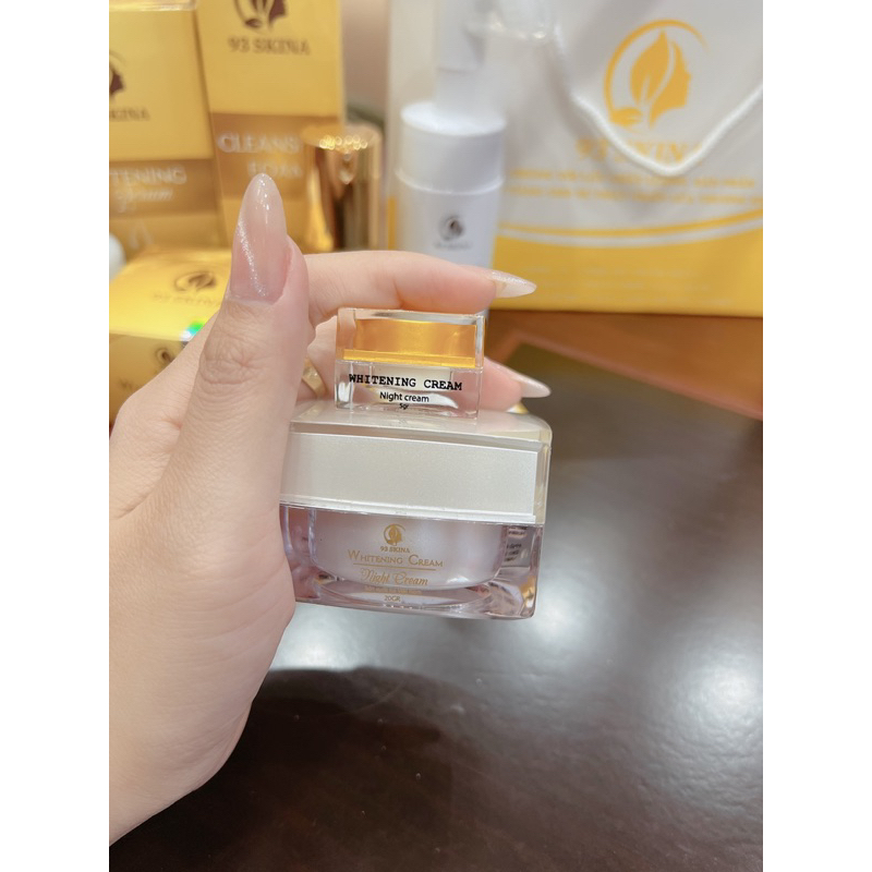 Kem Face dưỡng trắng da - mờ thâm nám - tàn nhang ban đêm giúp da căng mịn WHITENING CREAM 93Skina
