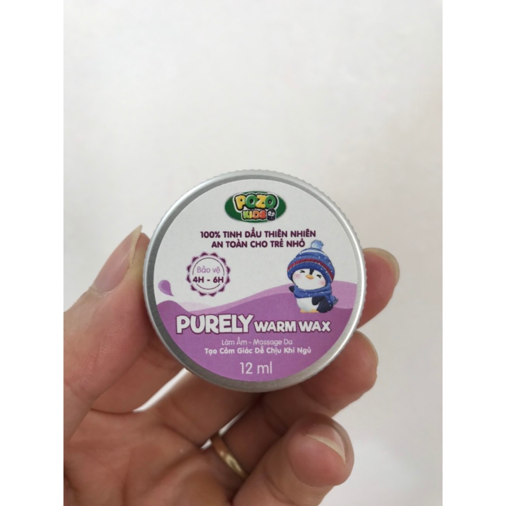 Sáp Làm Ấm Pozo - Purely Warm Wax - Giúp Làm Ấm, Massage Da, Tạo Cảm Giác Dễ Chịu Khi Ngủ, Lọ 12ml