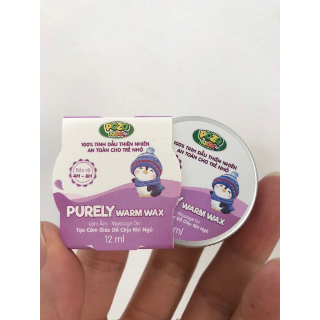 Sáp Làm Ấm Pozo - Purely Warm Wax - Giúp Làm Ấm, Massage Da, Tạo Cảm Giác Dễ Chịu Khi Ngủ, Lọ 12ml