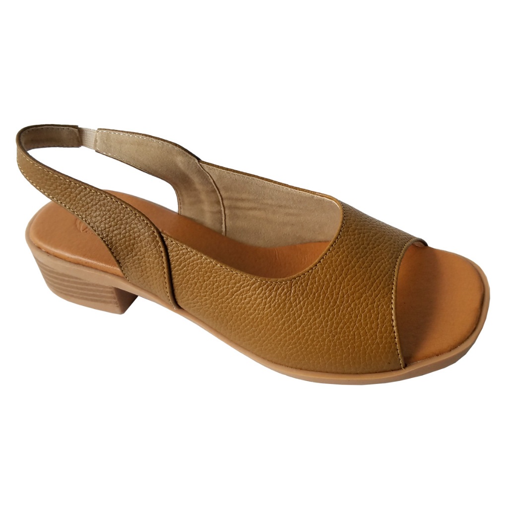Giày sandal cao gót nữ da bò thật BIGGBEN gót 4 cm HKD688