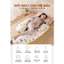 Gối ôm bà bầu IQ Kao BI04 cao cấp thiết kế công thái học cải thiện giấc ngủ đỡ bụng gác chân vỏ gối vải an toàn