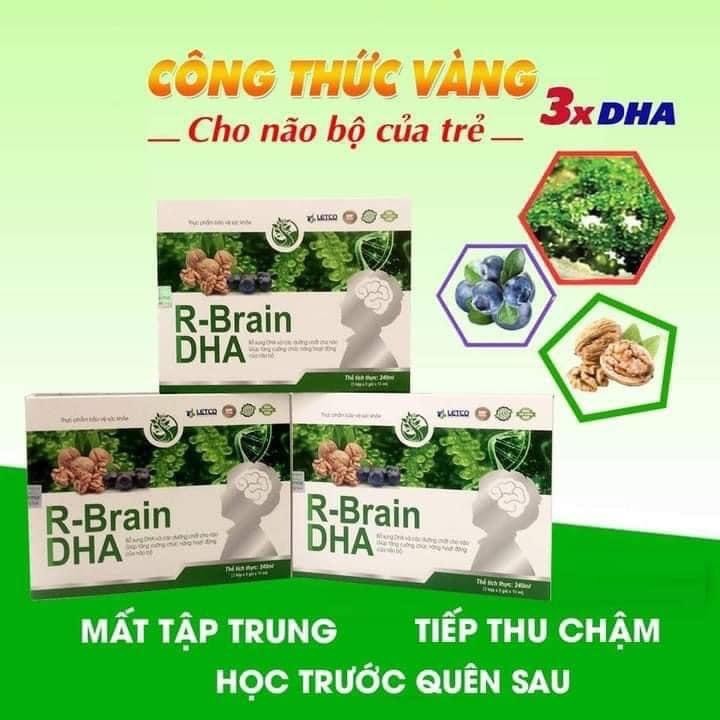 R-BRAIN DHA bổ não trẻ em, bổ sung DHA, giúp bé thông minh, hộp 24 gói ...
