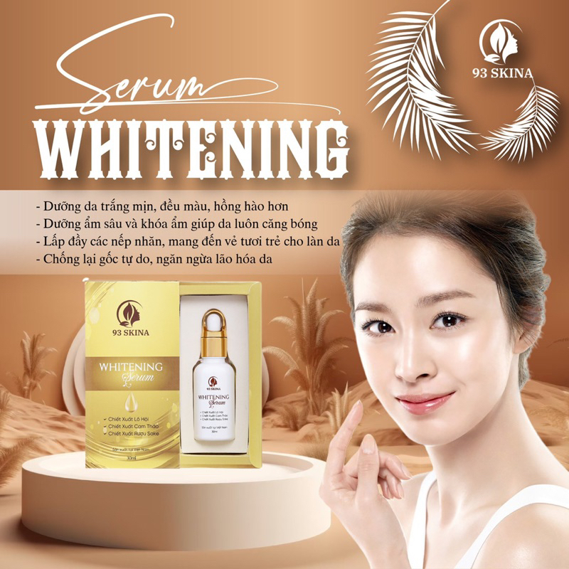 Serum trắng da căng bóng ngăn ngừa lão hóa da mờ thâm nám tàn nhang SERUM 93Skina