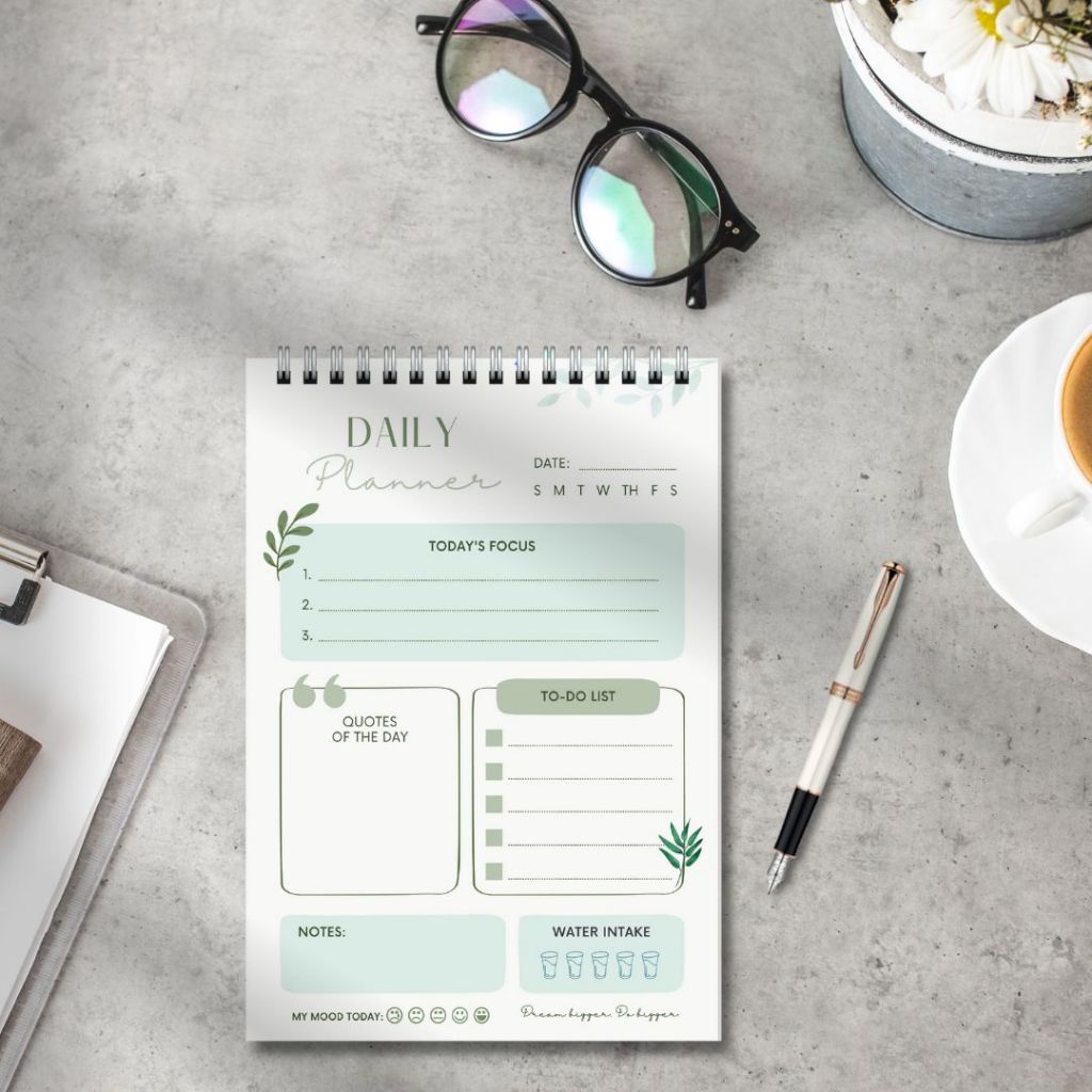 Sổ Daily Planner - Sổ lò xo, sổ Lên Kế Hoạch Daily Hằng Ngày size 14.5x21cm