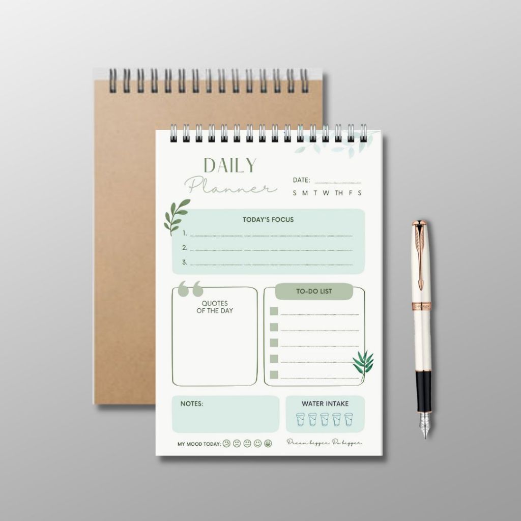 Sổ Daily Planner - Sổ lò xo, sổ Lên Kế Hoạch Daily Hằng Ngày size 14.5x21cm