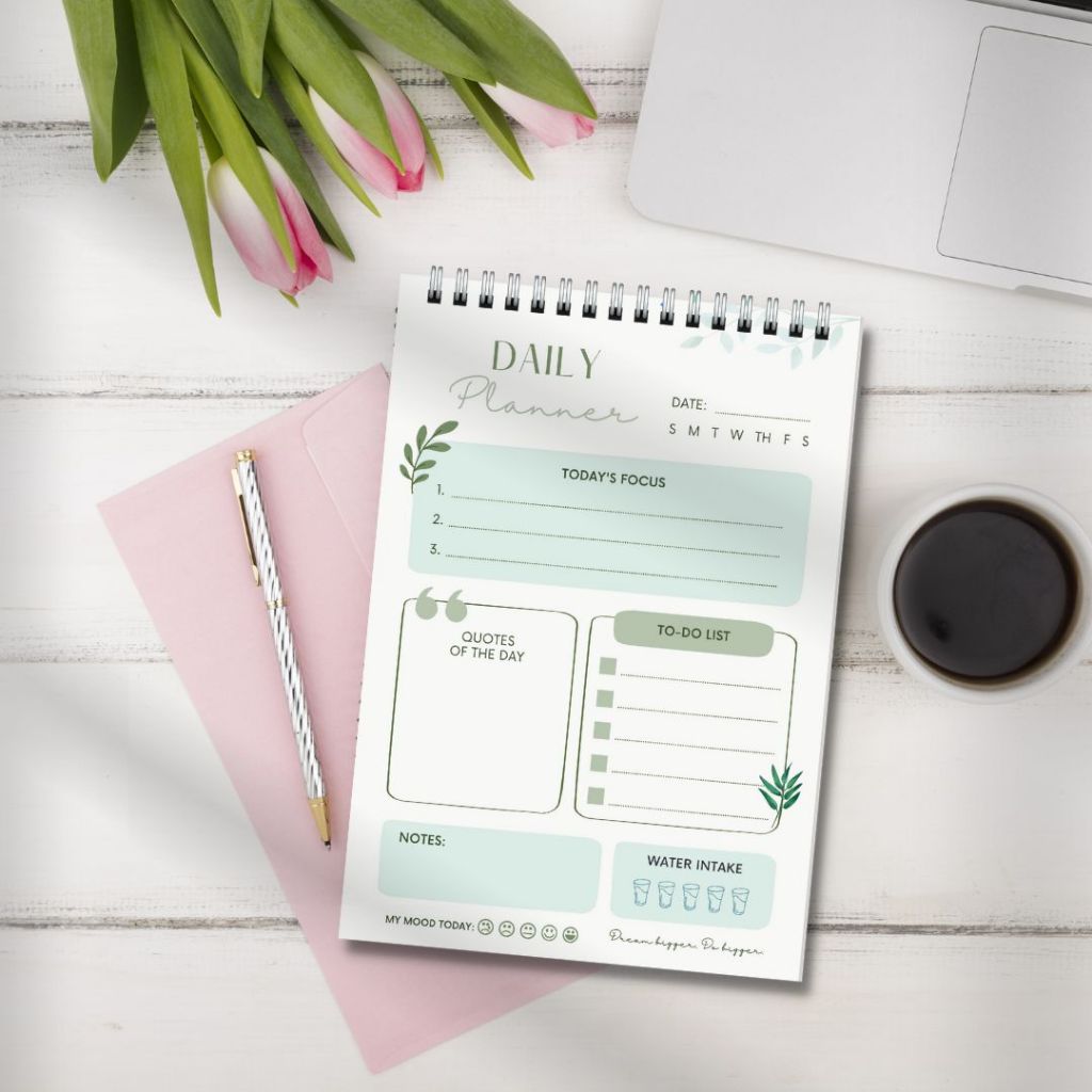 Sổ Daily Planner - Sổ lò xo, sổ Lên Kế Hoạch Daily Hằng Ngày size 14.5x21cm