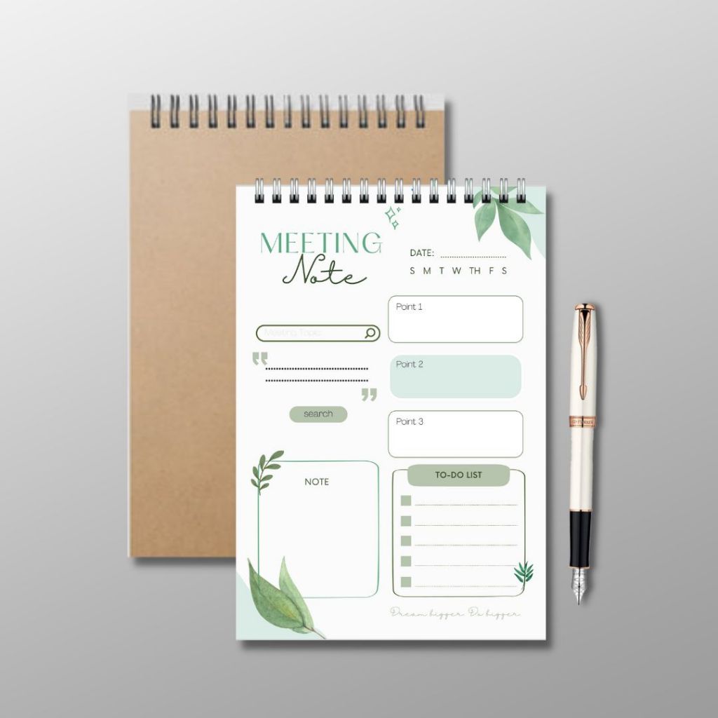 Sổ dự họp, sổ ghi chú cho buổi họp, meeting note, 14,5x21cm