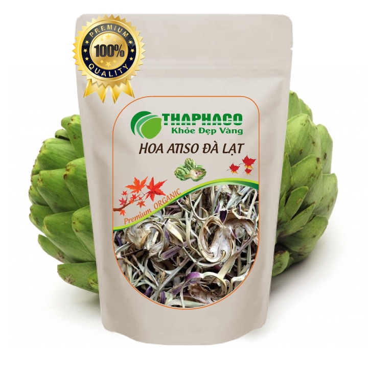 Bông atiso Đà Lạt nguyên chất sấy khô - loại 100gram - hỗ trợ cải thiện sức khỏe tim mạch