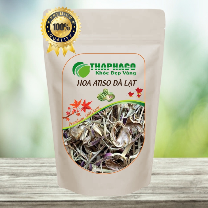 Bông atiso Đà Lạt nguyên chất sấy khô - loại 100gram - hỗ trợ cải thiện sức khỏe tim mạch