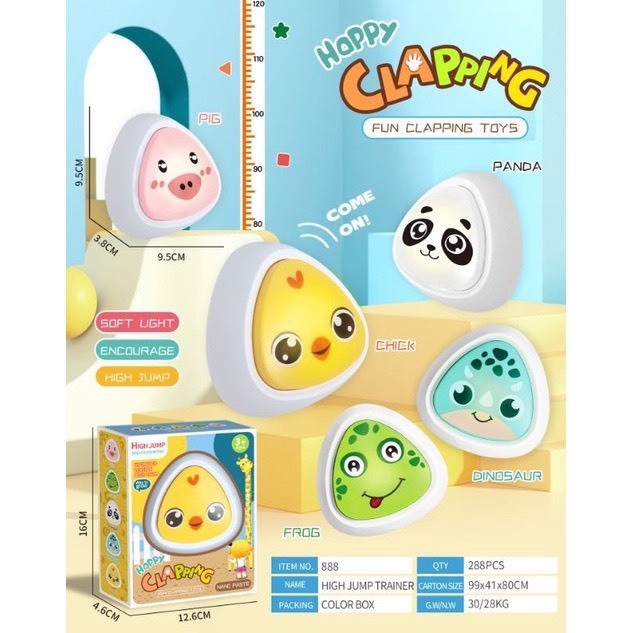 Đồ Chơi Bộ Chạm Nhảy Tăng Chiều Cao VINATOYS, Âm Thanh Đếm Tiếng Việt Vận Động Cảm Biến Ánh Sáng