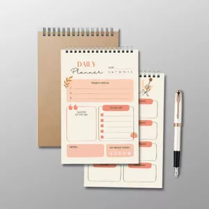 Sổ Daily planner, sổ lò xo, sổ kế hoạch hằng ngày 14,5x21cm