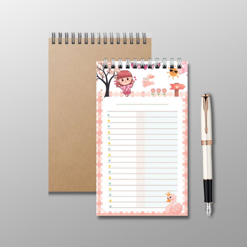 Sổ ghi chép từ vựng, học từ mới, size 14.5x10cm mẫu kitty