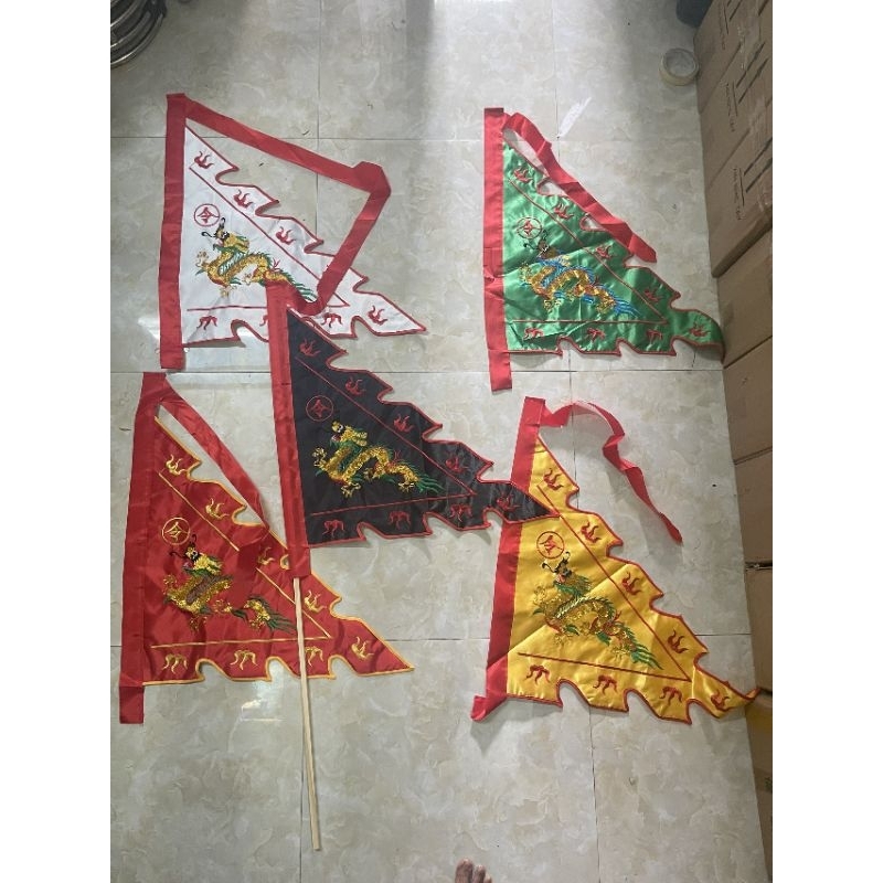 Bộ Cờ Lệnh Rồng thêu 2 mặt | Shopee Việt Nam