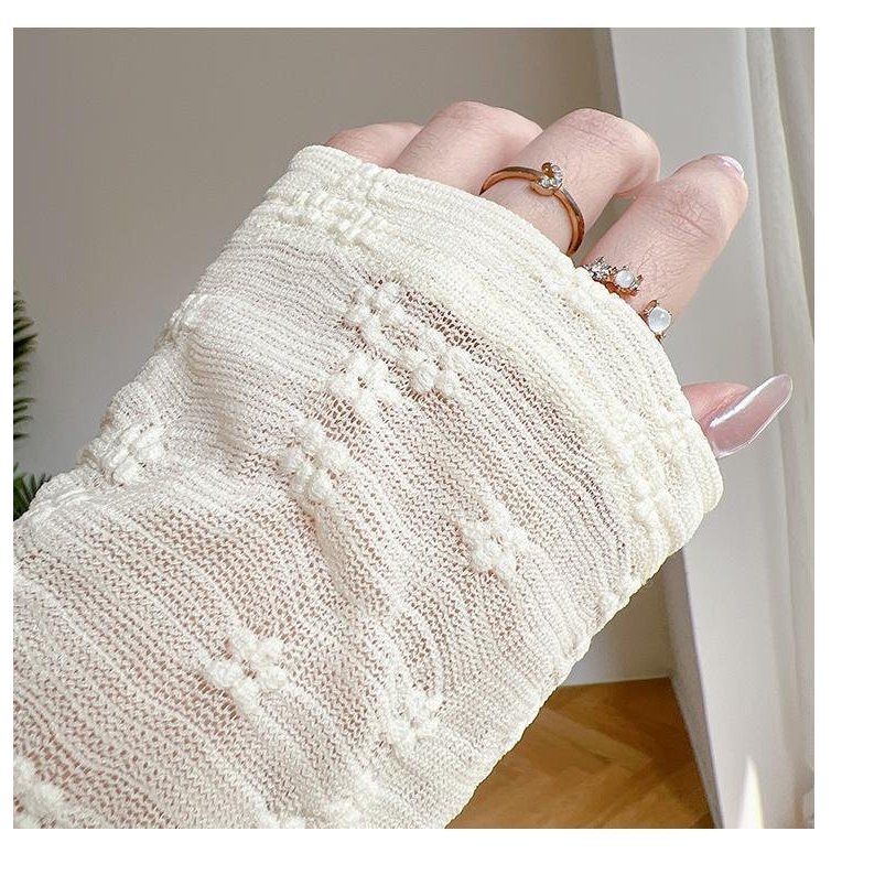 Áo cardigan nữ lưới tay dài hoa nổi , áo carigan trơn xịn co dãn nhiều dễ mix đồ - A11, 22