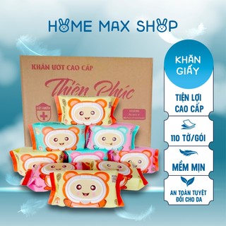 Khăn Ướt Thiên Phúc 100 Tờ Cho Bé An Toàn Tiện Lợi Tiết Kiệm Giá Sỉ, Khăn Ướt Trẻ Em Dịu Nhẹ Không Kích Ứng