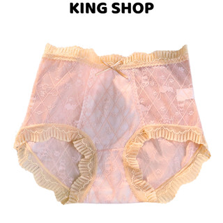 Quần lót nữ sinh ren hình thú mỏng mịn lưng cao đáy kháng khuẩn King Shop L-096