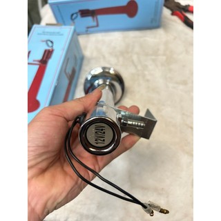 Còi chim nhôm, kèn chim nhôm vỏ hộp xanh điện 12v và 24v