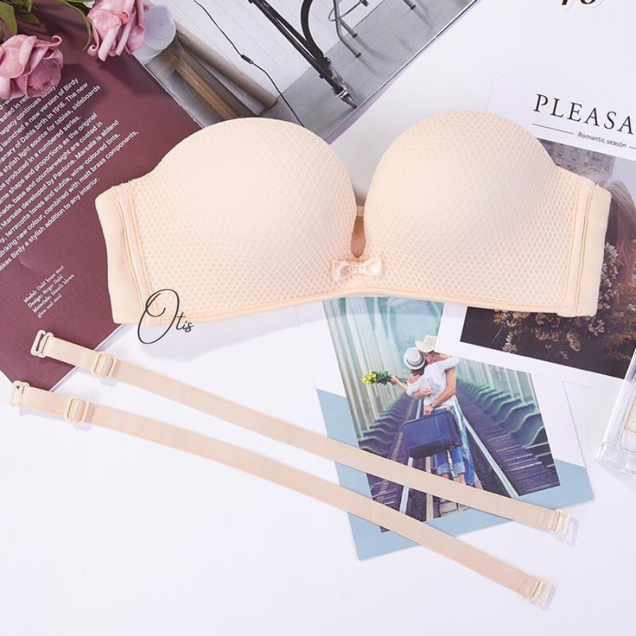 Áo ngực su siêu nâng cúp ngang chống tuột đệm bàn tay dày 3cm nâng độn tạo khe cao cấp K18