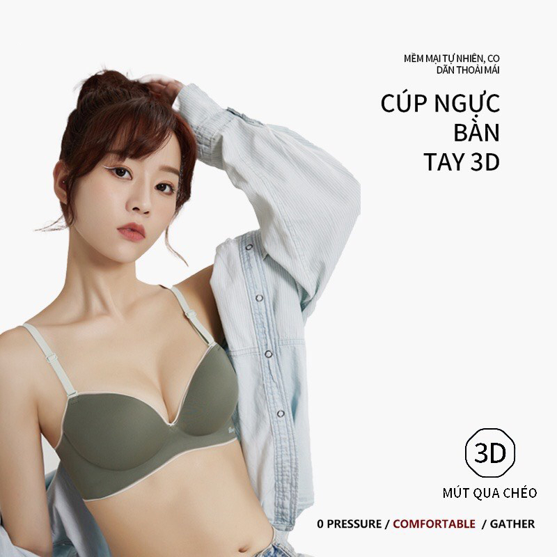 Áo Ngực Su Đúc Bàn Tay, Ao Lót Nữ Không Gọng Mềm Nâng Ngực K92