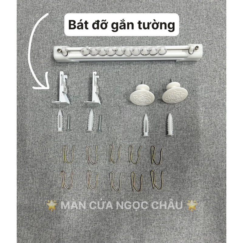 Thanh treo rèm nhôm, Thanh ray trượt, đầy đủ phụ kiện, thanh rèm cửa ...