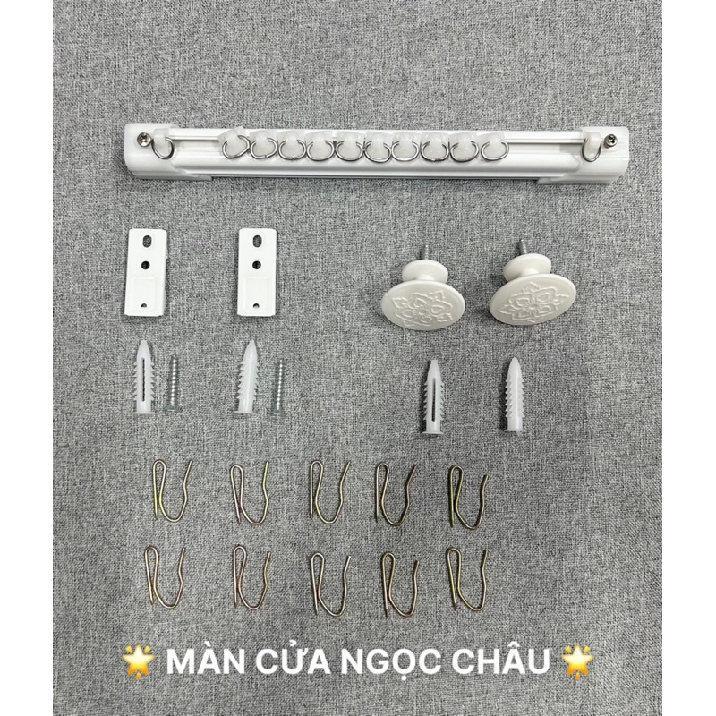 Thanh treo rèm nhôm, Thanh ray trượt, đầy đủ phụ kiện, thanh rèm cửa ...