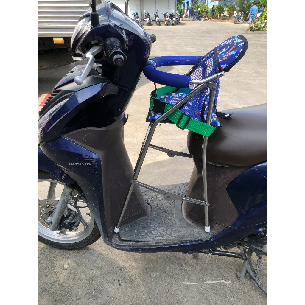 [ INOX DÂY ] Ghế ngồi xe tay ga cho bé ( có cả dây đai và vòng bảo hiểm an toàn )
