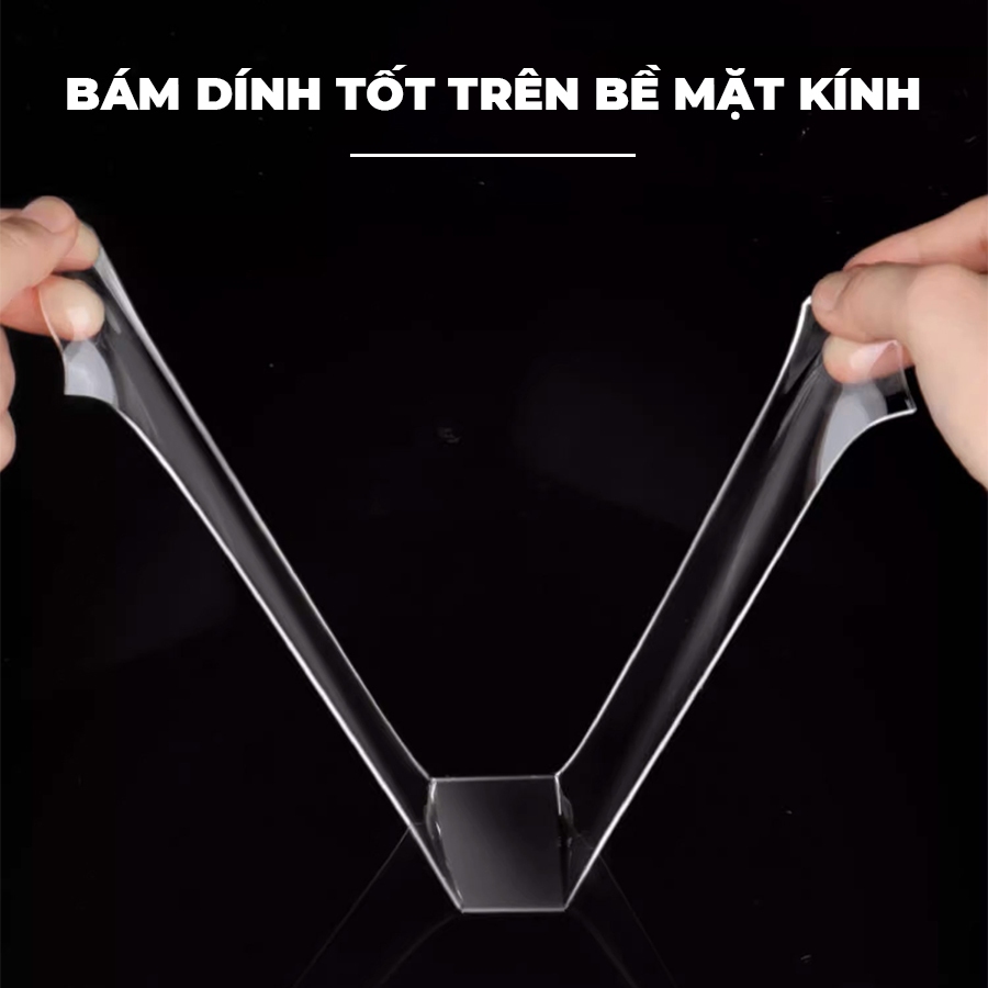 Băng Keo 2 Mặt Siêu Dính Trong Suốt Dán Mọi Vật Dụng CIND 10m