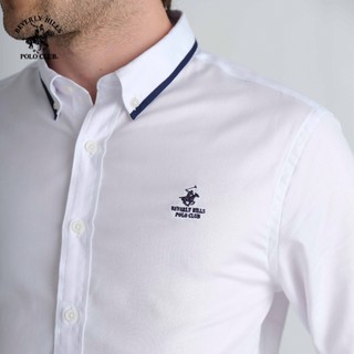 Beverly Hills Polo Club - Áo sơ mi ngắn tay dài tay Nam Slim Fit WT Trắng- CMLSS23TL009