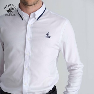 Beverly Hills Polo Club - Áo sơ mi ngắn tay dài tay Nam Slim Fit WT Trắng- CMLSS23TL009