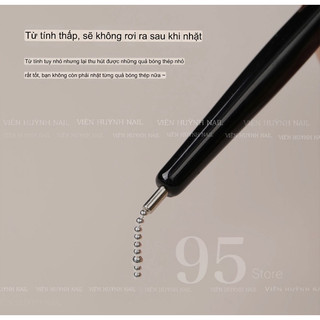 Nam châm hút bi nail , đẩy mắt mèo tròn size nhỏ - giúp đính bi lên móng dễ dàng và nhanh chóng