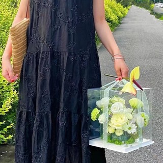 Hộp Mica Trong Suốt Nhựa Đựng Quà Hoa Bánh Kem Ga Tô Vuông KÈM RUY BĂNG Nhiều Size GQ25
