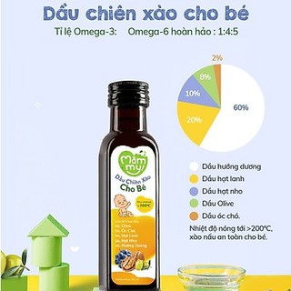 Dầu ăn dặm Mămmy Cung Cấp Omega 3 với những nguyên liệu sạch Cho Trẻ từ 6 tháng