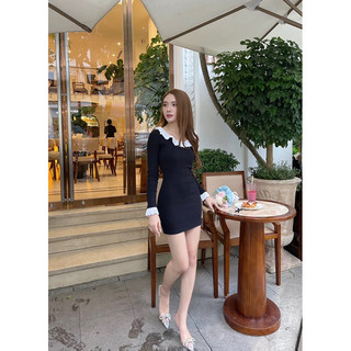 LOOK BASICC - Đầm thun gân ôm bèo LINDA DRESS