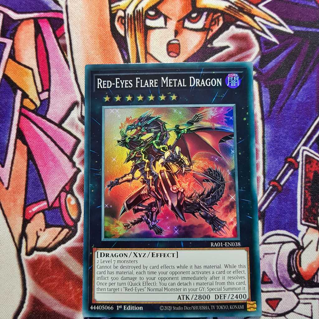 Red Eyes Black Dragon 1st Edition Yu-Gi-Oh! Red-Eyes Flare Metal Dragon  Ultra Rare Holographic 1st Edition Card Konami TCG Near Mint Card