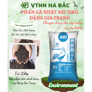 Phân Gà Viên Nhật Bản AKI - Loại 25KG Dùng Cho Tất Cả Các Loại Cây, Phù Hợp Với Các Giai Đoạn Của Cây