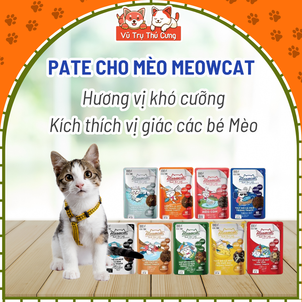 Pate Meowcat cho Mèo nhiều vị 70g
