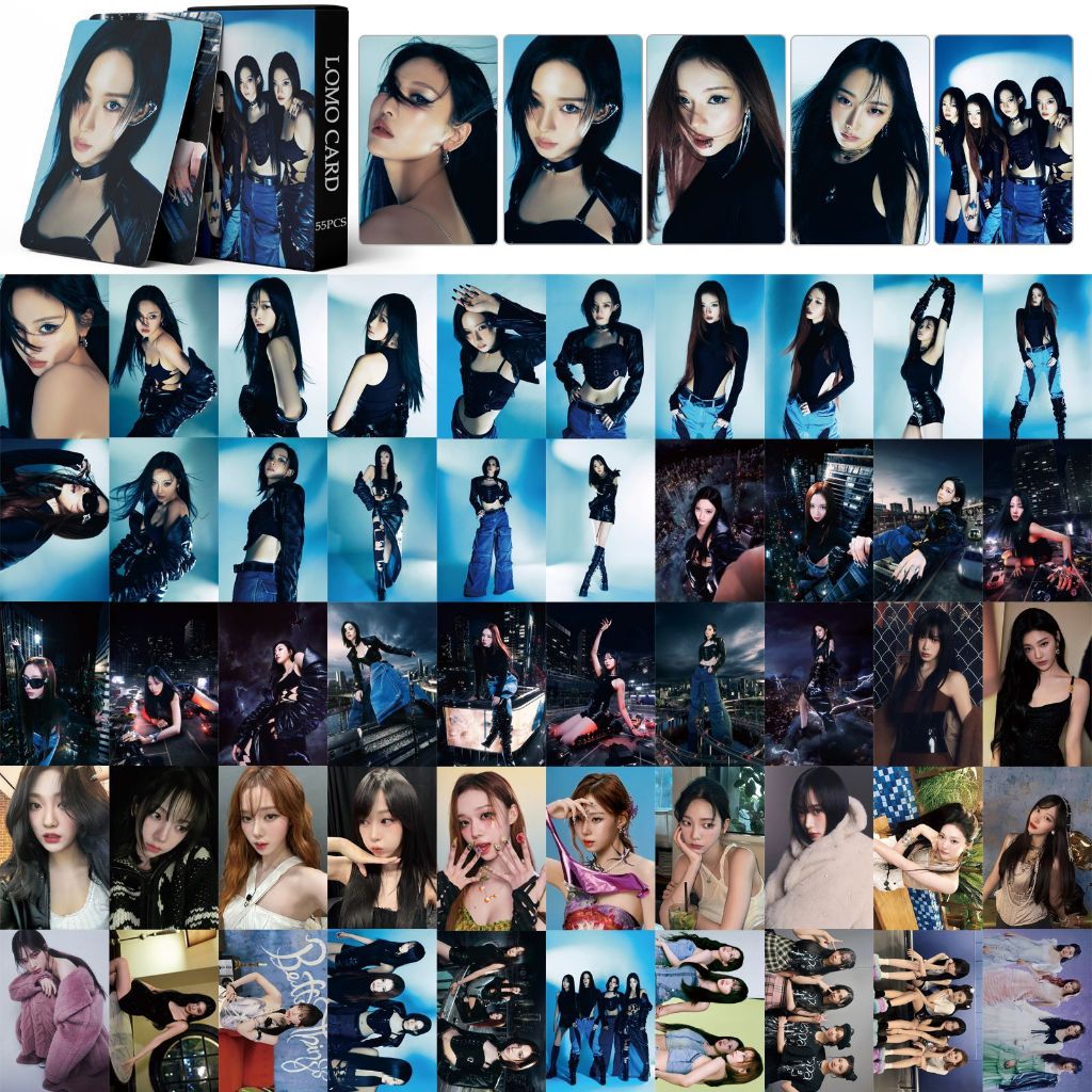 Aespa Photo Card 55pcs Kpop aespa album hot mess photo card Kpop Aespa album card Aespa hot mess Lomo Cards Greeting Cards KARINA Photocard/Winter Photo Card/Giselle Photocard/NINGNING